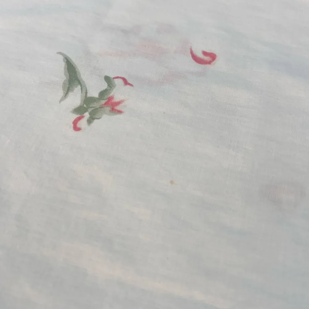70s Cottagecore Floral Vintage Pillowcases Eyelet Lace Ruffle Set of Two